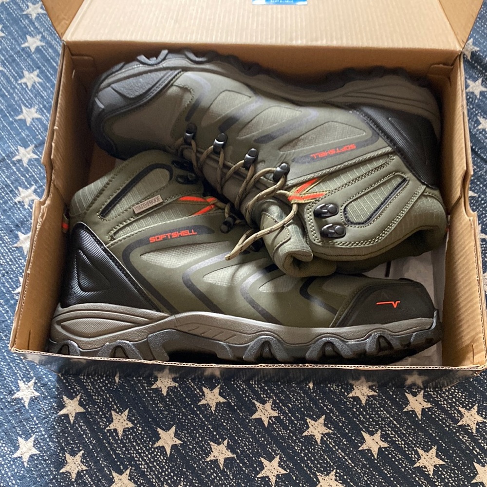 Nortiv8 Mens AEBANBAR 160448-M Green Lace Up Ankle Hiking Boots Size US 11